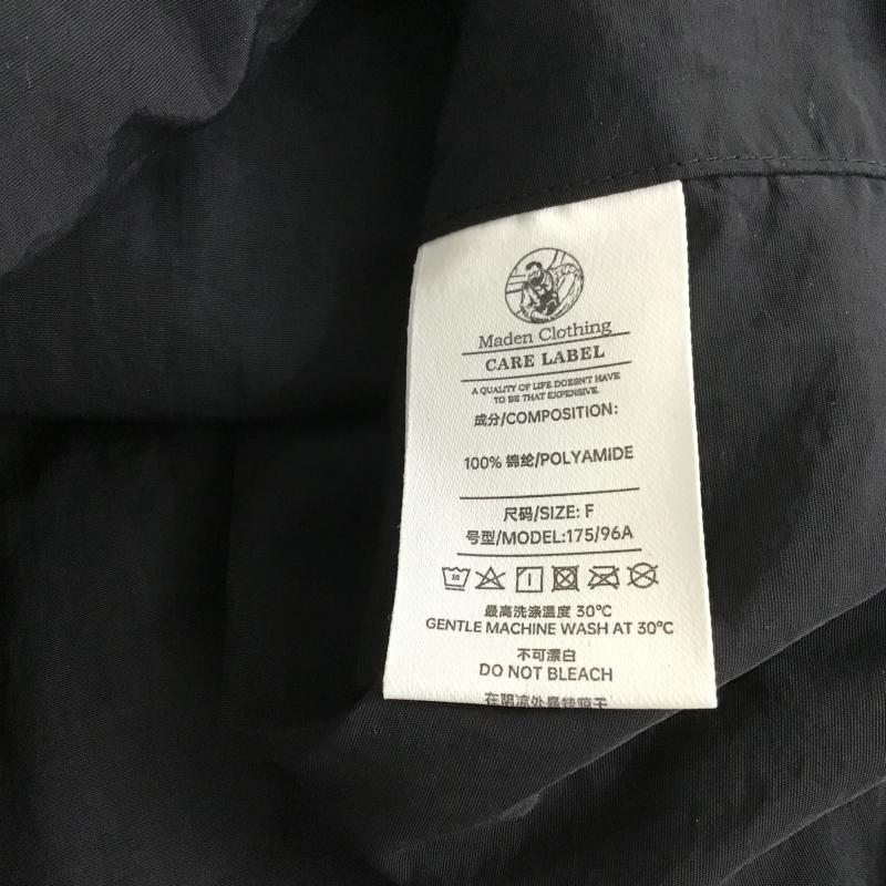 メデン MADEN ベスト ベスト ジップアップナイロンジャケットベスト ノースリーブカットソー M 無地 黒 / ブラック / black メンズ USED 古着 中古 10161717