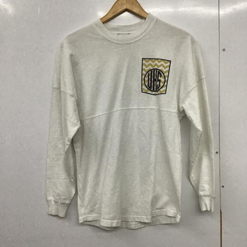 バーシティ Varsity カットソー 長袖 長袖カットソー プリントカットソー クルーネック XS プリント 白 / ホワイト / white メンズ USED 古着 中古 10161718