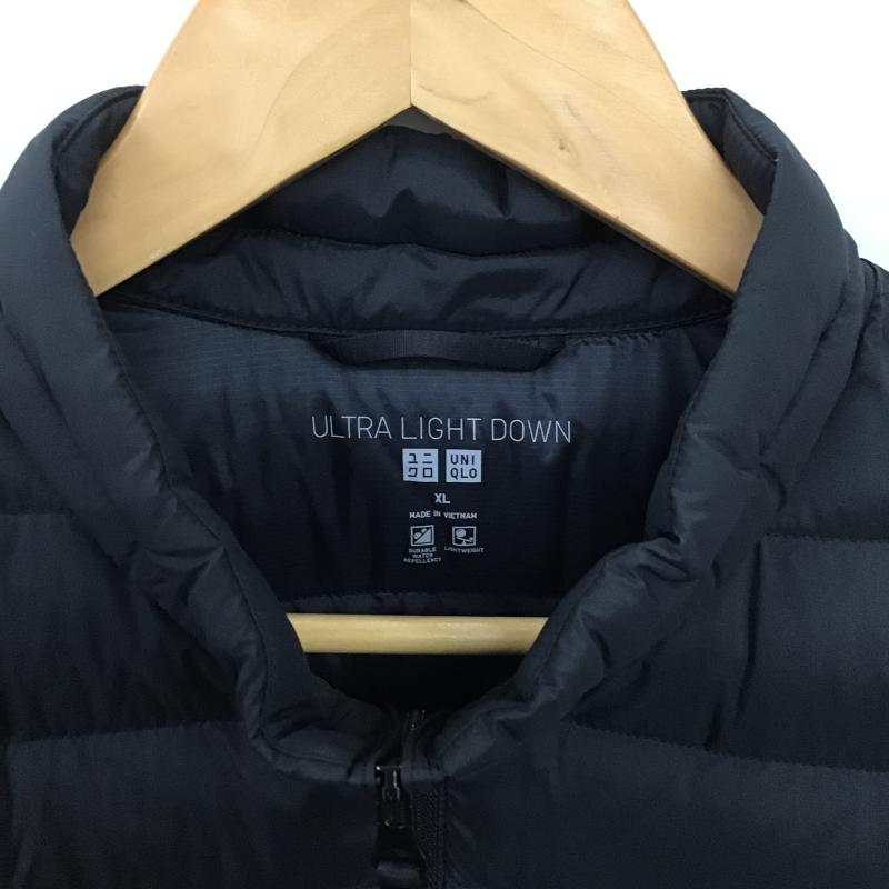 ユニクロ UNIQLO ジャケット、上着 ジャンパー、ブルゾン 311-463247 ダウンジャケット アウター スタンドカラー XL 無地 黒 / ブラック / black メンズ USED 古着 中古 10161722