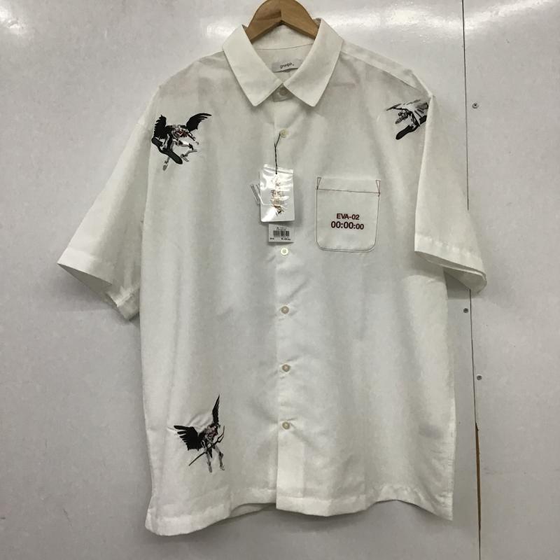 グラニフ graniph シャツ、ブラウス 半袖 半袖シャツ 刺繍シャツ ポケットシャツ XL 刺繍 白 / ホワイト / white メンズ USED 古着 中古 10161725