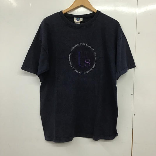 古着 USED Tシャツ 半袖 半袖カットソー プリントTシャツ クルーネックカットソー ロゴ、文字 紺 / ネイビー / navy メンズ USED 古着 中古 10161726