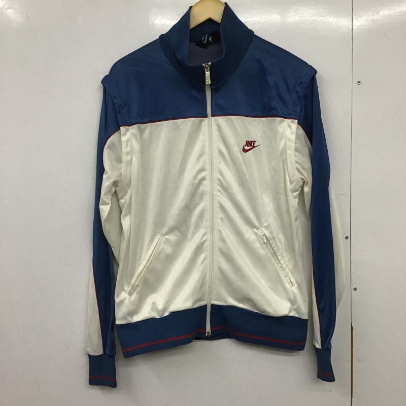 ナイキ NIKE ジャケット、上着 ジャンパー、ブルゾン ジップアップジャケット アウター 古着 ジャージ L ロゴ、文字 水色 / ライトブルー / X アイボリー / アイボリー / メンズ USED 古着 中古 10161728
