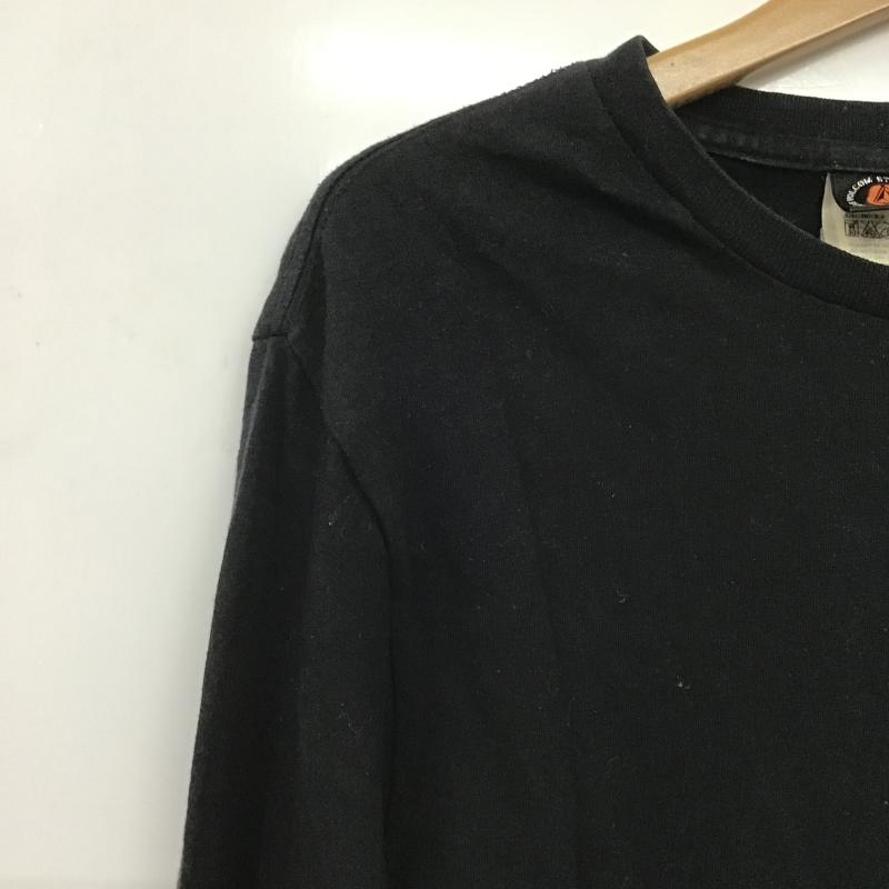 ボルコム VOLCOM Tシャツ 長袖 長袖カットソー プリントカットソー クルーネック S ロゴ、文字 黒 / ブラック / black メンズ USED 古着 中古 10161729