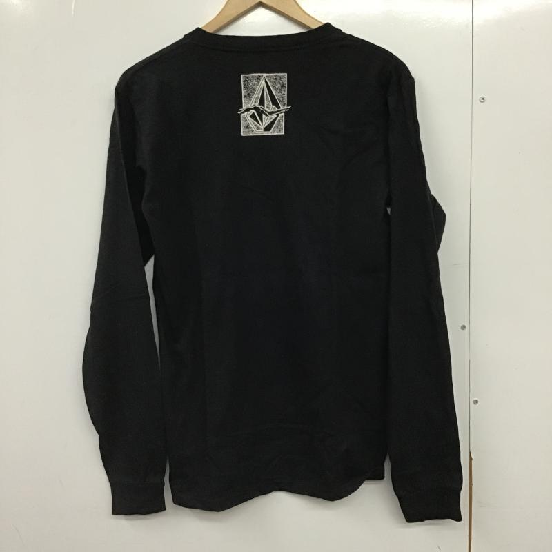 ボルコム VOLCOM カットソー 長袖 長袖カットソー プリントカットソー クルーネック S ロゴ、文字 黒 / ブラック / black メンズ USED 古着 中古 10161730