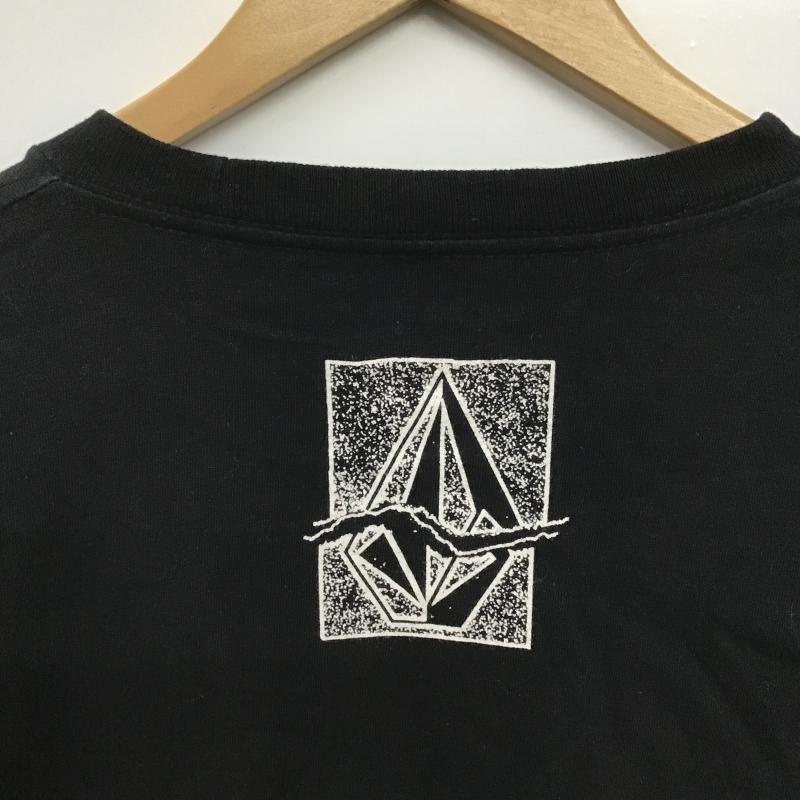 ボルコム VOLCOM カットソー 長袖 長袖カットソー プリントカットソー クルーネック S ロゴ、文字 黒 / ブラック / black メンズ USED 古着 中古 10161730