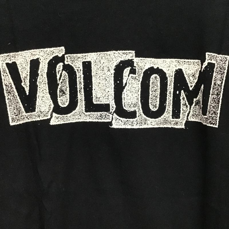 ボルコム VOLCOM カットソー 長袖 長袖カットソー プリントカットソー クルーネック S ロゴ、文字 黒 / ブラック / black メンズ USED 古着 中古 10161730