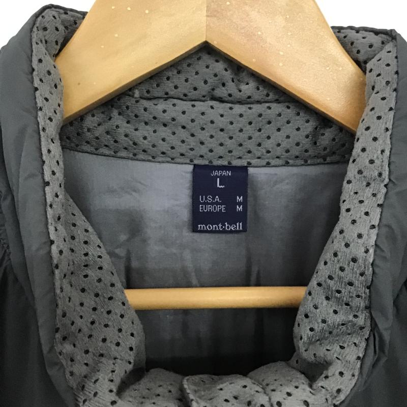 モンベル mont-bell ジャケット、上着 ジャンパー、ブルゾン ジップアップジャケット ナイロンジャケット アウター L ロゴ、文字 灰 / グレー / gray メンズ USED 古着 中古 10161731