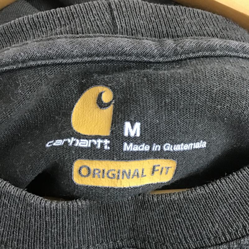 カーハート Carhartt Tシャツ 半袖 半袖カットソー プリントTシャツ クルーネックカットソー M ロゴ、文字 カーキ / カーキ / khaki メンズ USED 古着 中古 10161734