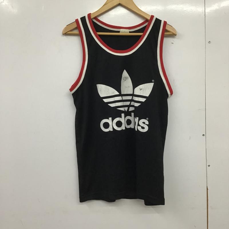 アディダス adidas タンクトップ タンクトップ タンクトップ スポーツウェア L ロゴ、文字 黒 / ブラック / black メンズ USED 古着 中古 10161735