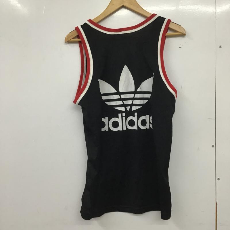 アディダス adidas タンクトップ タンクトップ タンクトップ スポーツウェア L ロゴ、文字 黒 / ブラック / black メンズ USED 古着 中古 10161735