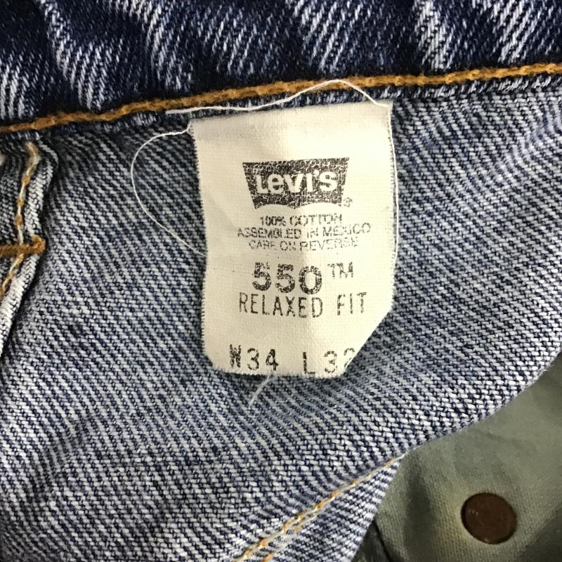 リーバイス Levi s パンツ デニム、ジーンズ デニムパンツ ワイドパンツ カジュアルパンツ 34インチ 無地 インディゴ / インディゴ / Indigo メンズ USED 古着 中古 10161743