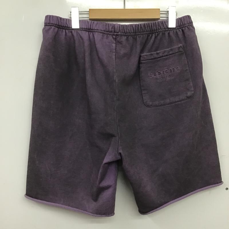 シュプリーム Supreme パンツ ショートパンツ ショートパンツ スウェットパンツ ハーフパンツ M ロゴ、文字 紫 / パープル / purple メンズ USED 古着 中古 10161745