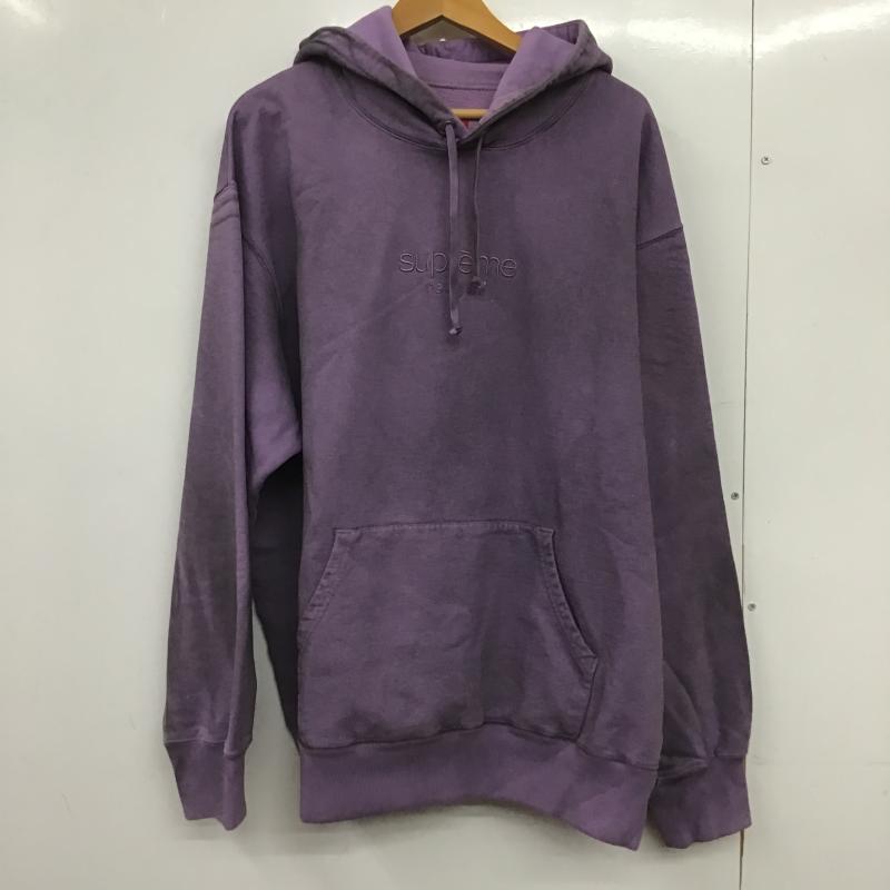 シュプリーム Supreme パーカー 長袖 長袖パーカー プルオーバーパーカー スウェット L ダメージ加工 紫 / パープル / purple メンズ USED 古着 中古 10161749