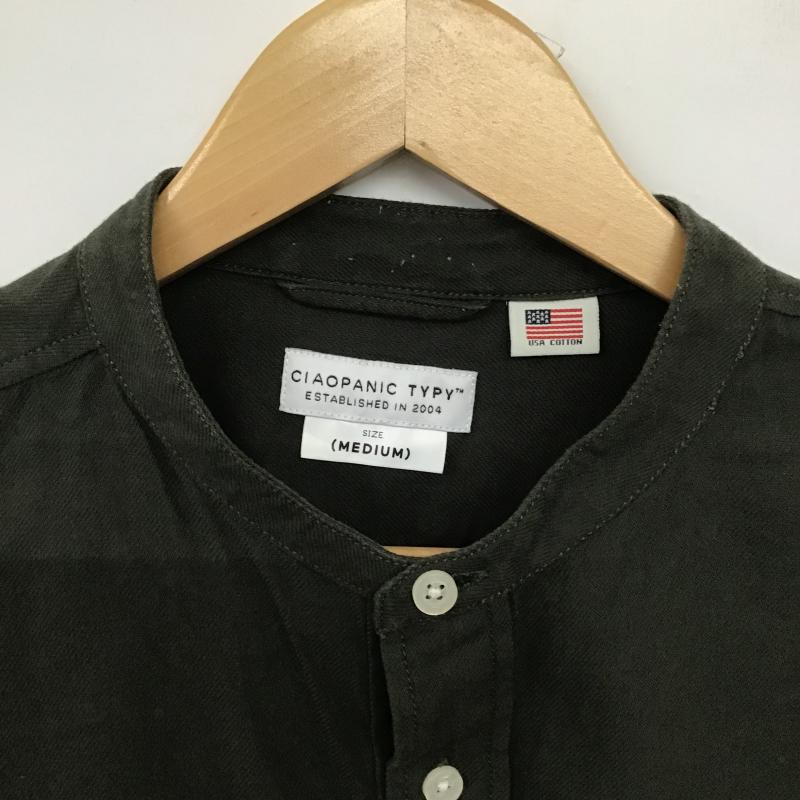 チャオパニック CIAOPANIC シャツ、ブラウス 長袖 長袖シャツ 無地シャツ ヘンリーネックシャツ M 無地 カーキ / カーキ / khaki メンズ USED 古着 中古 10161753