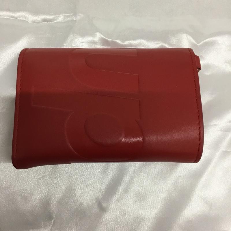 シュプリーム Supreme 財布 コンパクト財布 Leather Chain Wallet レザーチェーンウォレット 無地 赤 / レッド / red メンズ USED 古着 中古 10161758