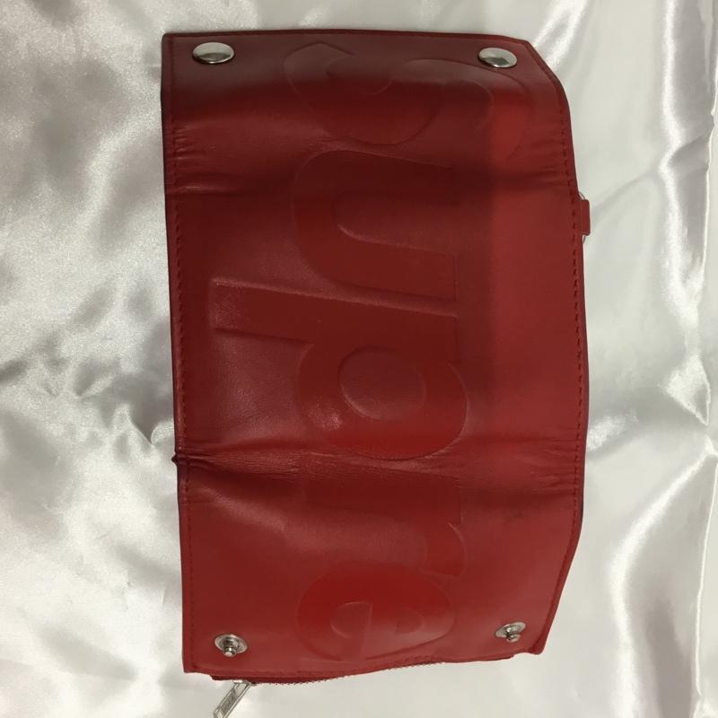 シュプリーム Supreme 財布 コンパクト財布 Leather Chain Wallet レザーチェーンウォレット 無地 赤 / レッド / red メンズ USED 古着 中古 10161758
