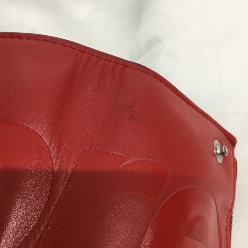シュプリーム Supreme 財布 コンパクト財布 Leather Chain Wallet レザーチェーンウォレット 無地 赤 / レッド / red メンズ USED 古着 中古 10161758