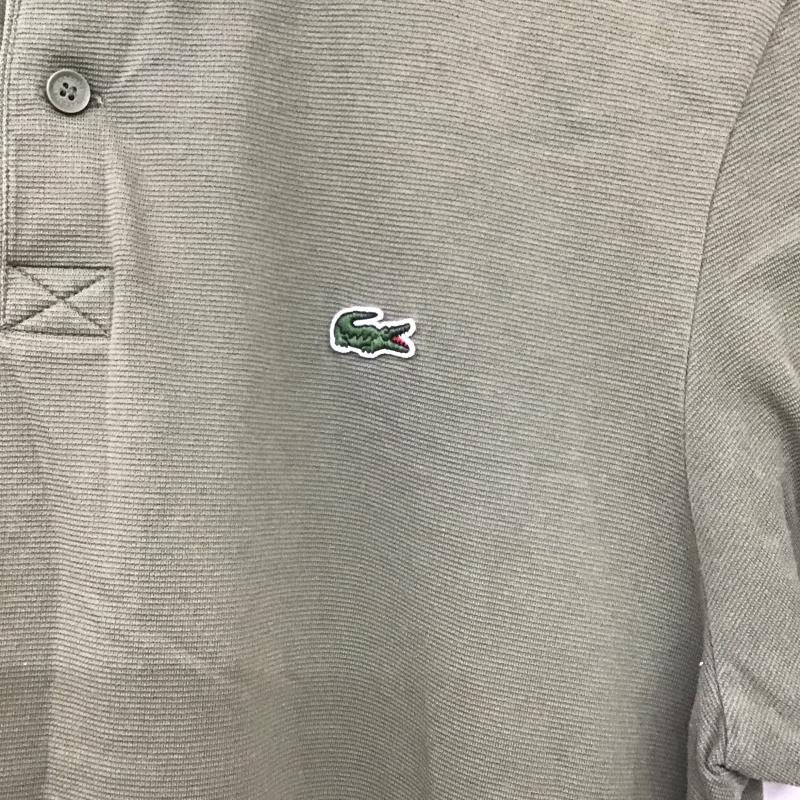 ラコステ LACOSTE ポロシャツ 半袖 半袖ポロシャツ カラーシャツ 半袖カットソー 5 ロゴ、文字 カーキ / カーキ / khaki メンズ USED 古着 中古 10161759
