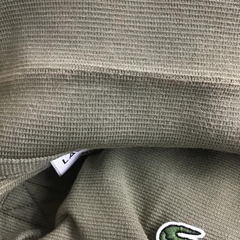 ラコステ LACOSTE ポロシャツ 半袖 半袖ポロシャツ カラーシャツ 半袖カットソー 5 ロゴ、文字 カーキ / カーキ / khaki メンズ USED 古着 中古 10161759