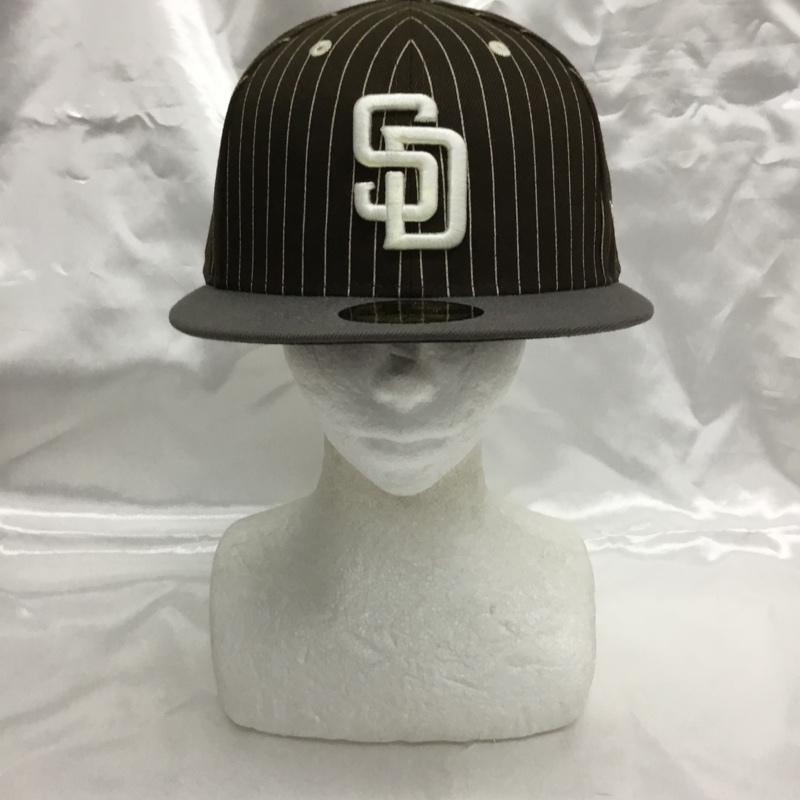 ニューエラ NEW ERA 帽子 キャップ 7 5/8 60.6cm ロゴ、文字 茶 / ブラウン / brown メンズ USED 古着 中古 10161763
