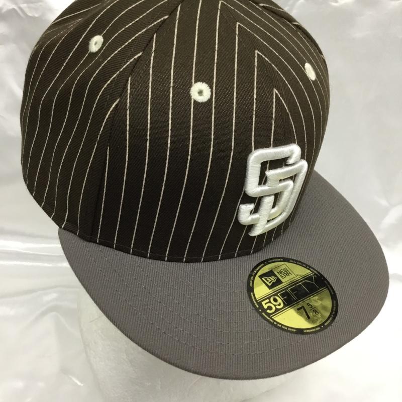ニューエラ NEW ERA 帽子 キャップ 7 5/8 60.6cm ロゴ、文字 茶 / ブラウン / brown メンズ USED 古着 中古 10161763