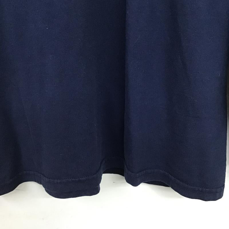 ジャージーズ JERZEES カットソー 長袖 長袖カットソー プリントカットソー クルーネック M ロゴ、文字 紺 / ネイビー / navy メンズ USED 古着 中古 10161771