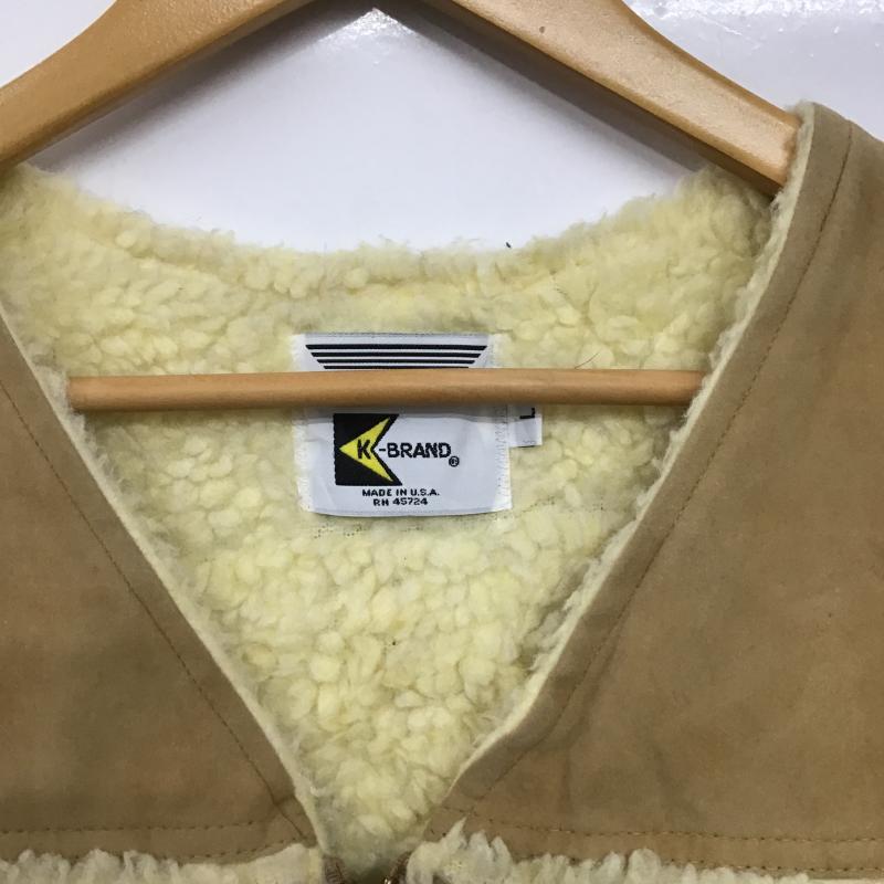 ケーブランド K-BRAND ベスト ベスト ジップアップベスト ノースリーブカットソー アウター L ロゴ、文字 ベージュ / ベージュ / beige メンズ USED 古着 中古 10161772