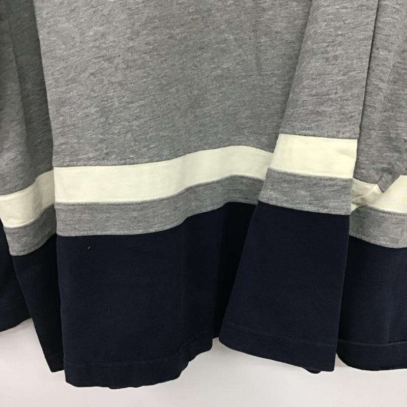 古着 USED カットソー 長袖 長袖カットソー プリントカットソー Vネック L ロゴ、文字 灰 / グレー / gray メンズ USED 古着 中古 10161773