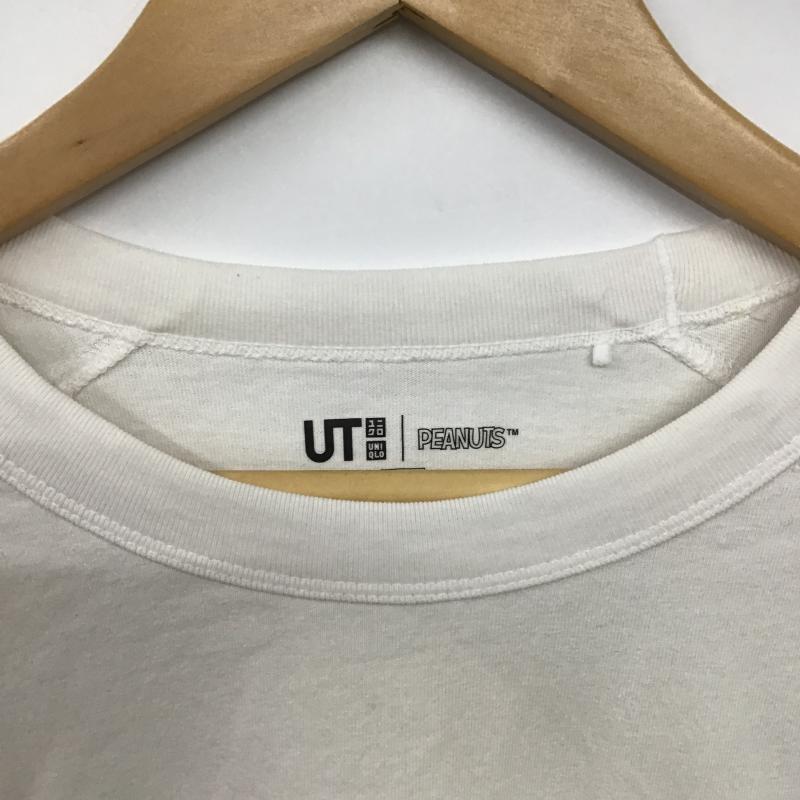 ユニクロ UNIQLO Tシャツ 半袖 半袖カットソー プリントTシャツ クルーネックカットソー XL プリント 白 / ホワイト / white メンズ USED 古着 中古 10161775