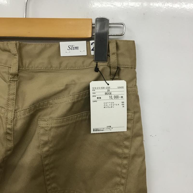 ビューティアンドユースユナイテッドアローズ BEAUTY&YOUTH UNITED ARROWS パンツ デニム、ジーンズ スリムパンツ ストレッチパンツ カジュアルパンツ 28インチ 無地 ベージュ / ベージュ / beige メンズ USED 古着 中古 10161783