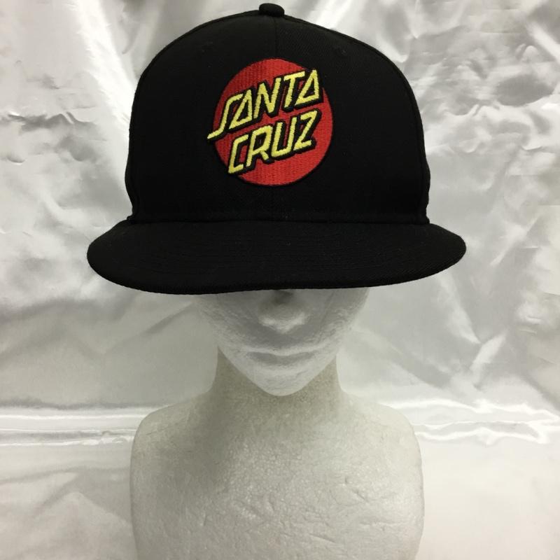 サンタクルーズ SANTA CRUZ 帽子 キャップ NEW ERA 58.7cm 7 3/8 ロゴ、文字 黒 / ブラック / black メンズ USED 古着 中古 10161790