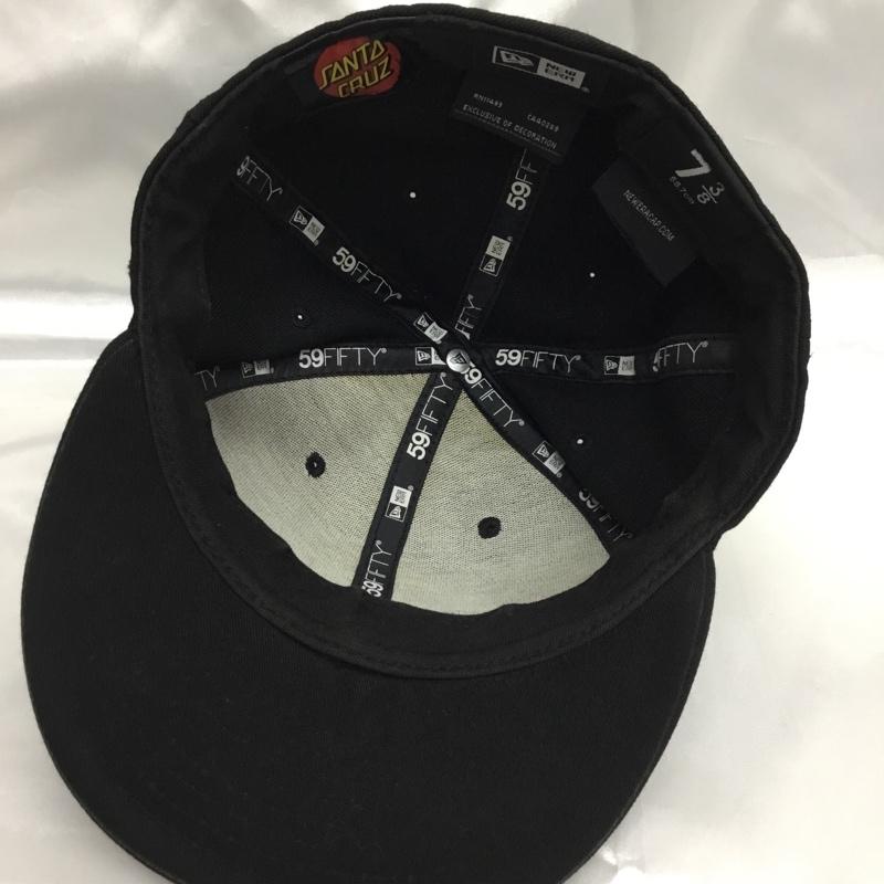 サンタクルーズ SANTA CRUZ 帽子 キャップ NEW ERA 58.7cm 7 3/8 ロゴ、文字 黒 / ブラック / black メンズ USED 古着 中古 10161790