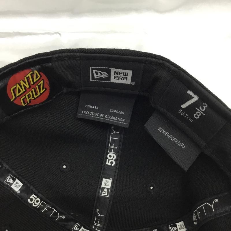 サンタクルーズ SANTA CRUZ 帽子 キャップ NEW ERA 58.7cm 7 3/8 ロゴ、文字 黒 / ブラック / black メンズ USED 古着 中古 10161790