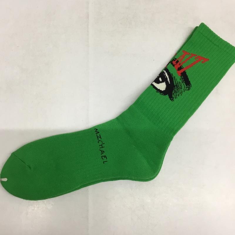 セント マイケル SAINT Mxxxxxx ファッション小物 ファッション小物 靴下 ソックス ロゴ、文字 緑 / グリーン / green メンズ USED 古着 中古 10161794