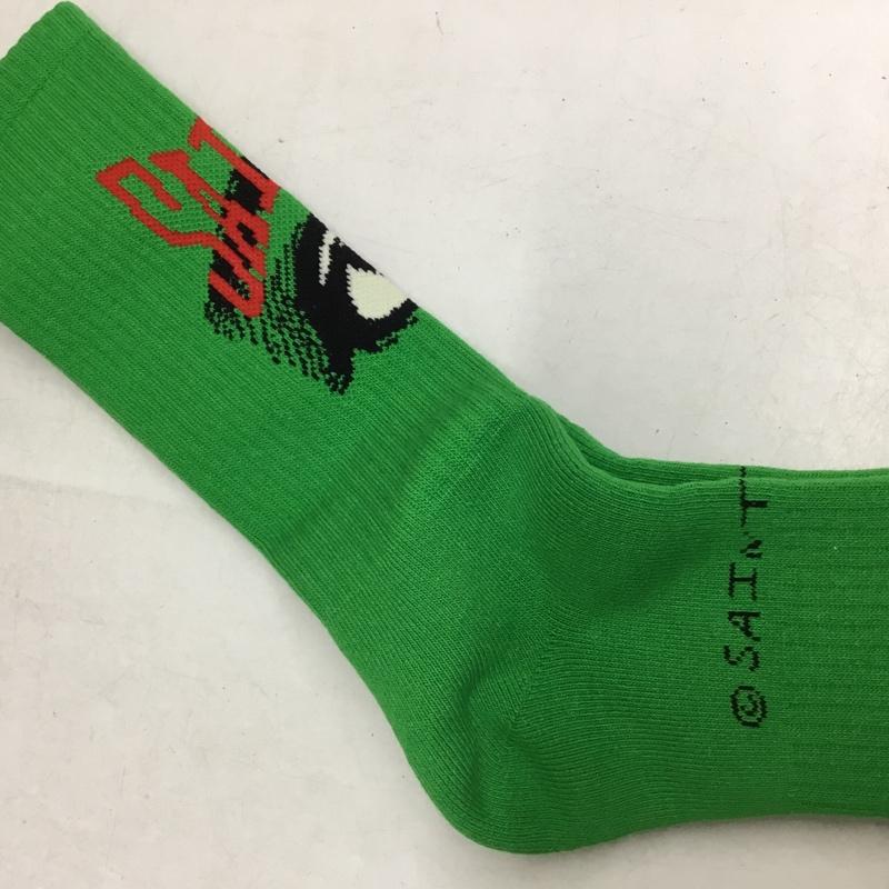 セント マイケル SAINT Mxxxxxx ファッション小物 ファッション小物 靴下 ソックス ロゴ、文字 緑 / グリーン / green メンズ USED 古着 中古 10161794