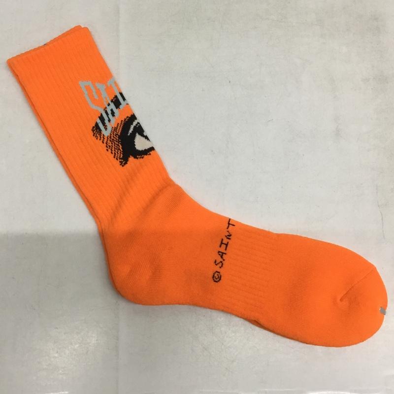 セント マイケル SAINT Mxxxxxx ファッション小物 ファッション小物 靴下 ソックス ロゴ、文字 橙 / オレンジ / orange メンズ USED 古着 中古 10161795