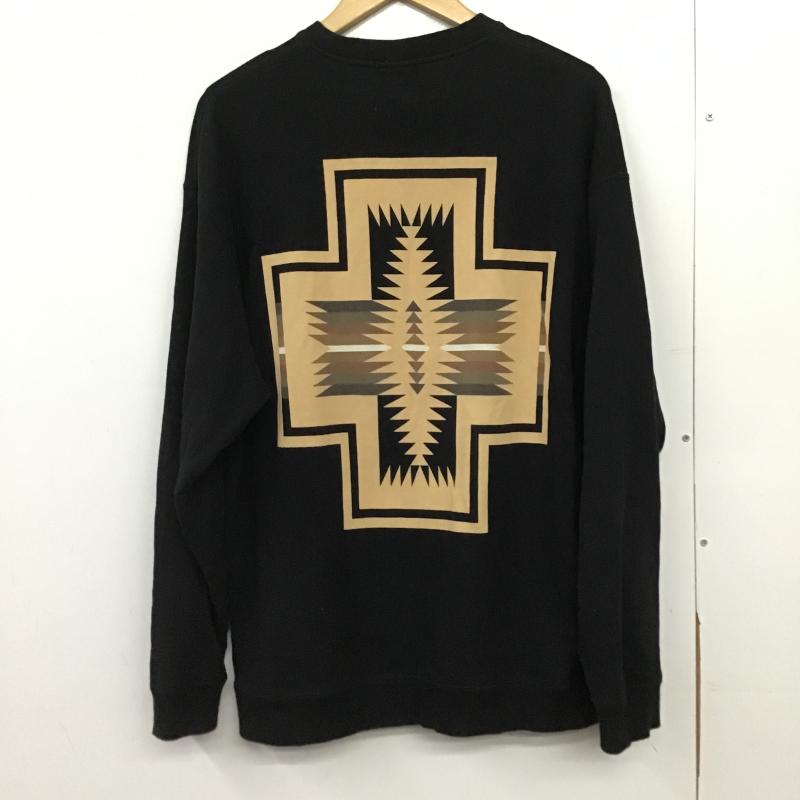 ペンドルトン PENDLETON トレーナー 長袖 長袖トレーナー スウェット クルーネック プルオーバー M ロゴ、文字 ダークグレー / ダークグレー / メンズ USED 古着 中古 10161796