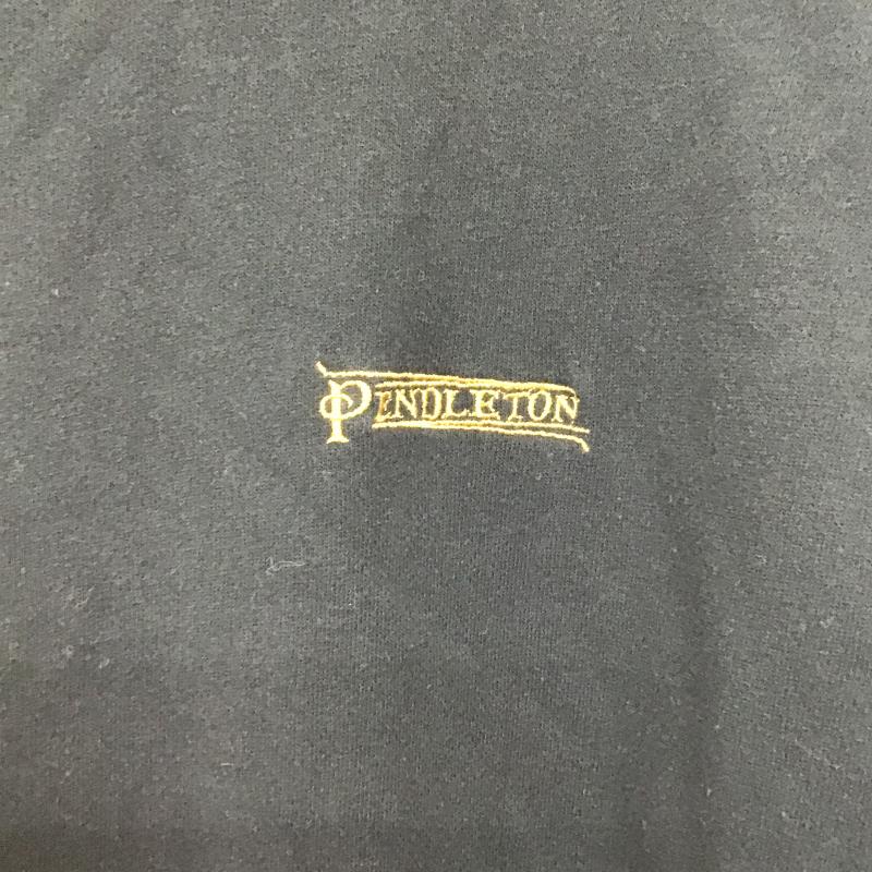 ペンドルトン PENDLETON トレーナー 長袖 長袖トレーナー スウェット クルーネック プルオーバー M ロゴ、文字 ダークグレー / ダークグレー / メンズ USED 古着 中古 10161796