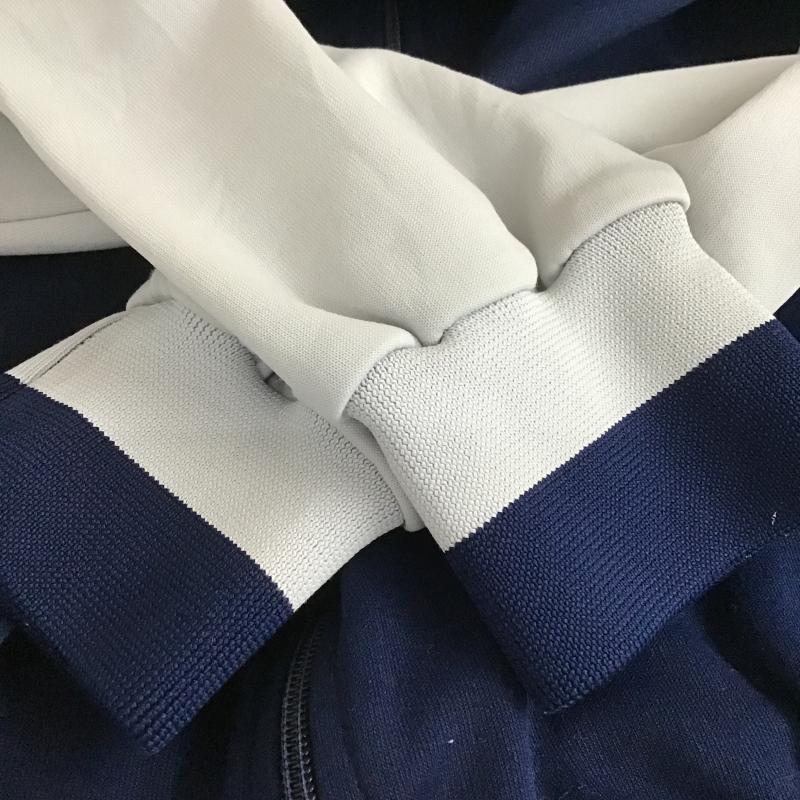 アディダス adidas ジャケット、上着 ジャンパー、ブルゾン ジップアップジャケット ジップアップジャージ M ロゴ、文字 紺 / ネイビー / navy メンズ USED 古着 中古 10161797