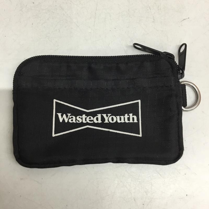ウエステッドユース Wasted Youth ポーチ ポーチ ケース カードケース マルチケース ロゴ、文字 黒 / ブラック / black メンズ USED 古着 中古 10161798