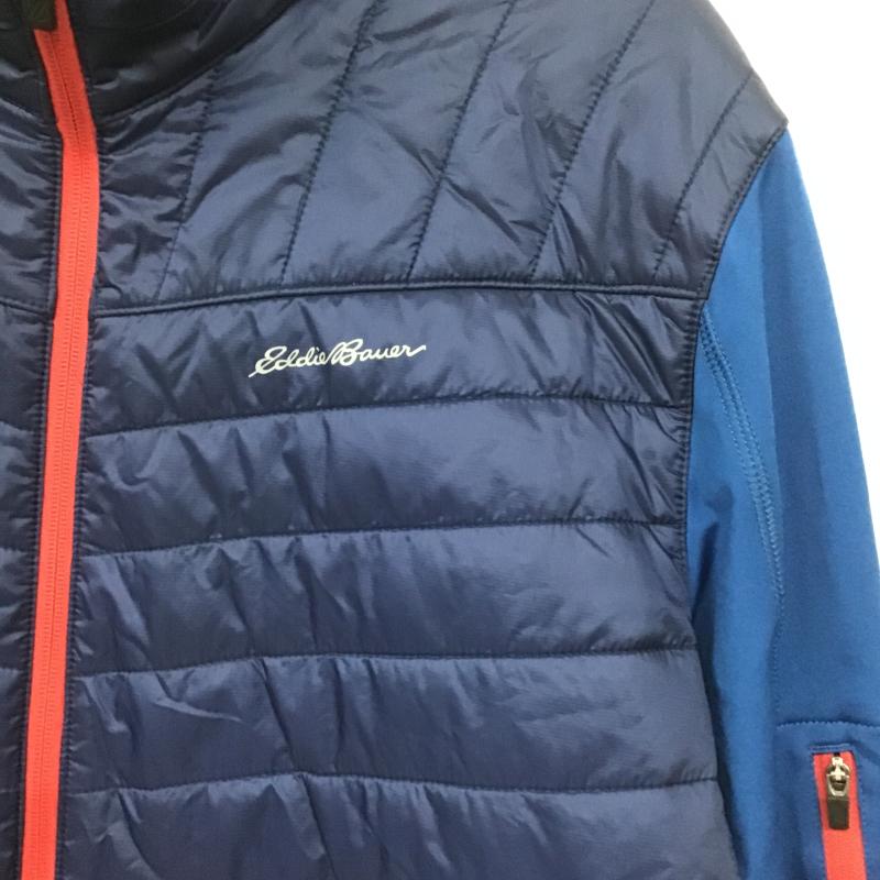 エディーバウアー Eddie Bauer ジャケット、上着 ジャンパー、ブルゾン ジップアップジャケット ダウンジャケット アウター XL ロゴ、文字 青 / ブルー / blue メンズ USED 古着 中古 10161799