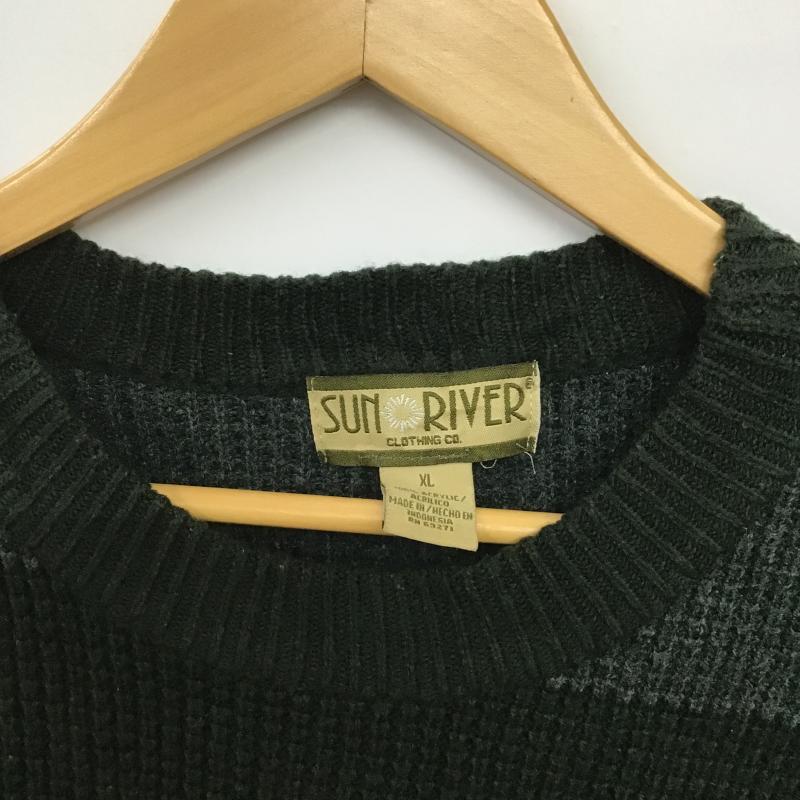 サンリバー SUN RIVER ニット、セーター 長袖 長袖ニットカットソー クルーネック セーター XL ボーダー柄 マルチカラー / マルチカラー / multicolor メンズ USED 古着 中古 10161801