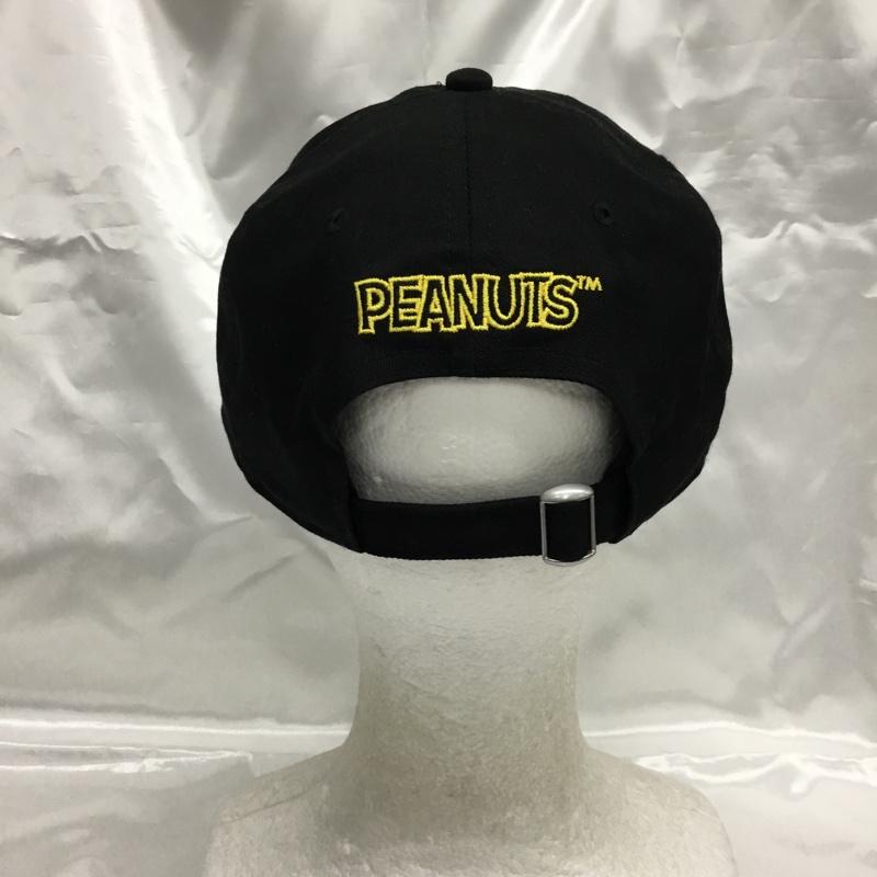 ニューエラ NEW ERA 帽子 キャップ PEANUTS スヌーピー 刺繍 黒 / ブラック / black メンズ USED 古着 中古 10161809