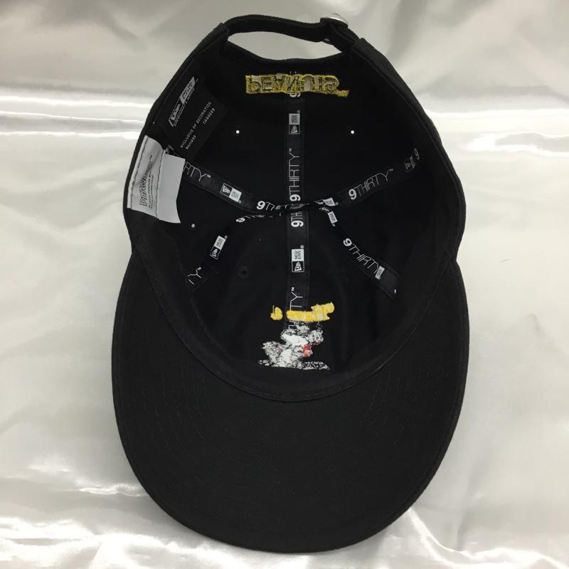 ニューエラ NEW ERA 帽子 キャップ PEANUTS スヌーピー 刺繍 黒 / ブラック / black メンズ USED 古着 中古 10161809