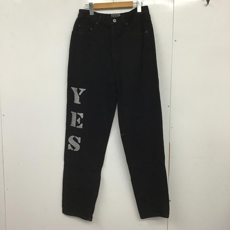 古着 USED パンツ デニム、ジーンズ デニムパンツ ワイドパンツ カジュアルパンツ 32インチ ロゴ、文字 ダークグレー / ダークグレー / メンズ USED 古着 中古 10161811
