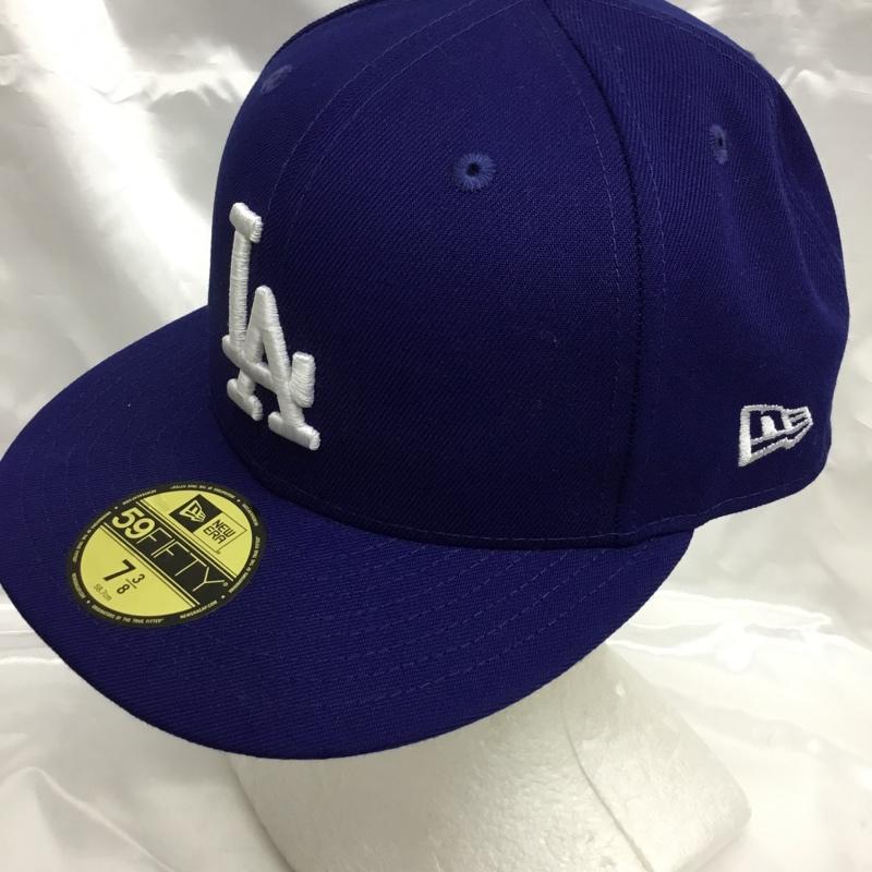 ニューエラ NEW ERA 帽子 キャップ 58.7cm 7 3/8 ロゴ、文字 青 / ブルー / blue メンズ USED 古着 中古 10161816