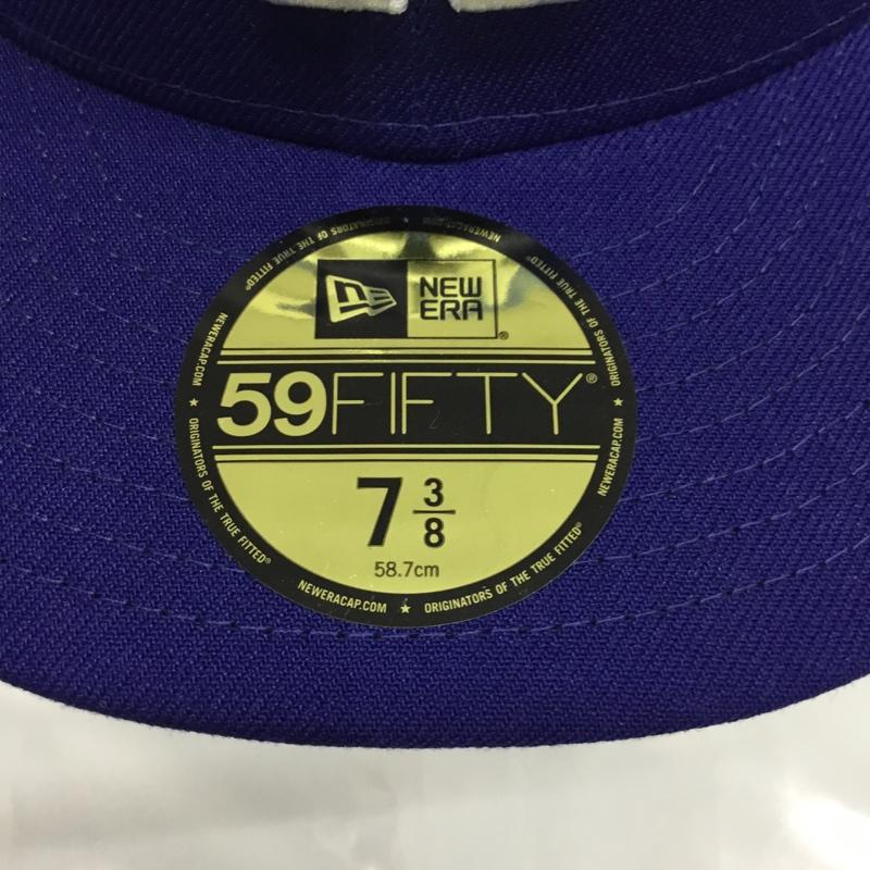ニューエラ NEW ERA 帽子 キャップ 58.7cm 7 3/8 ロゴ、文字 青 / ブルー / blue メンズ USED 古着 中古 10161816