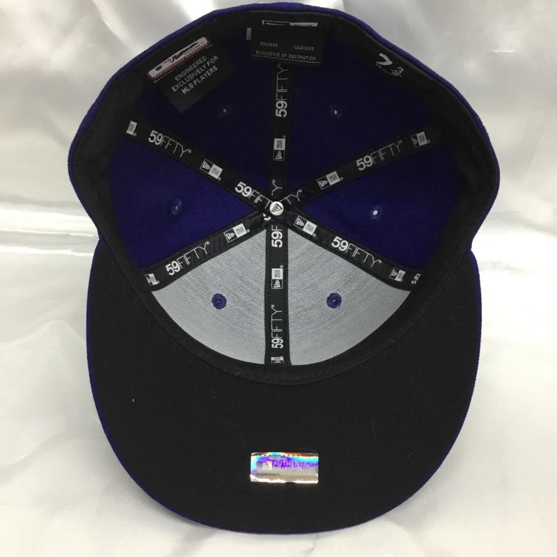 ニューエラ NEW ERA 帽子 キャップ 58.7cm 7 3/8 ロゴ、文字 青 / ブルー / blue メンズ USED 古着 中古 10161816