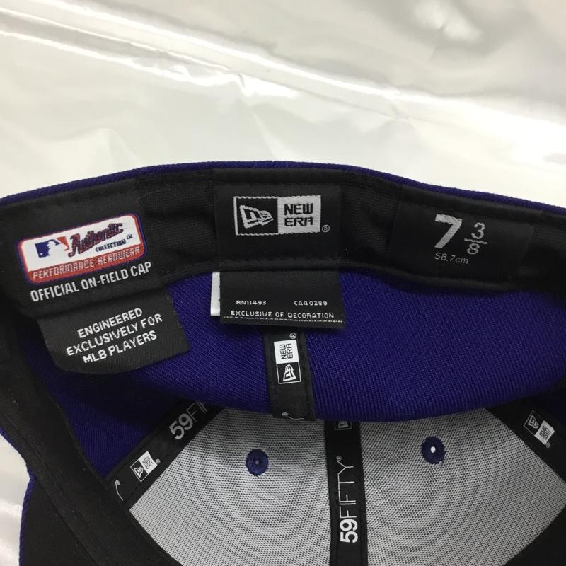ニューエラ NEW ERA 帽子 キャップ 58.7cm 7 3/8 ロゴ、文字 青 / ブルー / blue メンズ USED 古着 中古 10161816