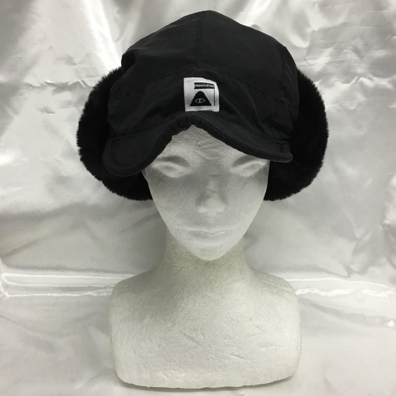 ポーラー POLeR 帽子 キャップ フライトキャップ パイロットキャップ 無地 黒 / ブラック / black メンズ USED 古着 中古 10161830